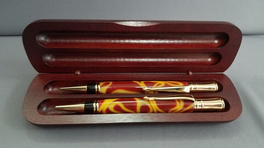 Executive Pen and Pencil + Case (Acrylic/Wood)